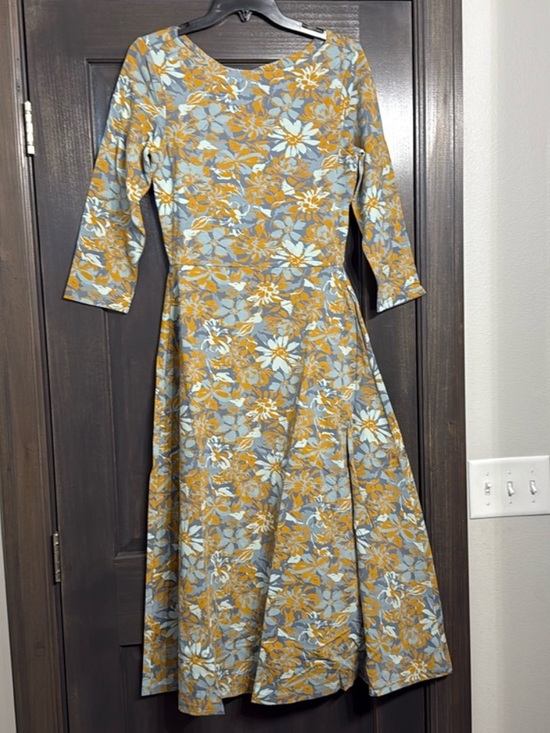 Pact Dresses & Skirts - NWT Pact Organic Cotton Brushstroke Floral Scarlett Open Back Twist Dress Large